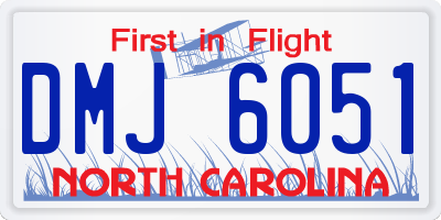 NC license plate DMJ6051