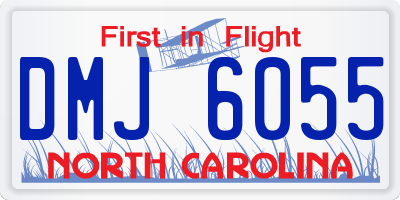 NC license plate DMJ6055