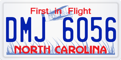 NC license plate DMJ6056