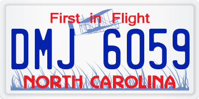 NC license plate DMJ6059