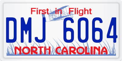 NC license plate DMJ6064