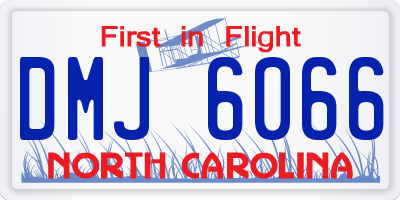 NC license plate DMJ6066