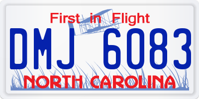 NC license plate DMJ6083