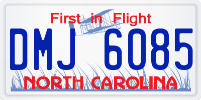 NC license plate DMJ6085