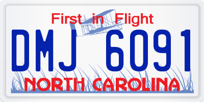 NC license plate DMJ6091