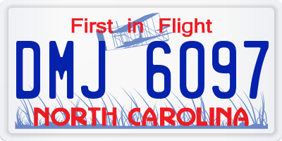 NC license plate DMJ6097