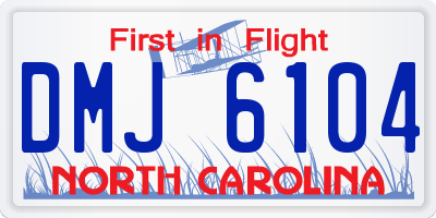 NC license plate DMJ6104