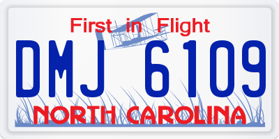 NC license plate DMJ6109