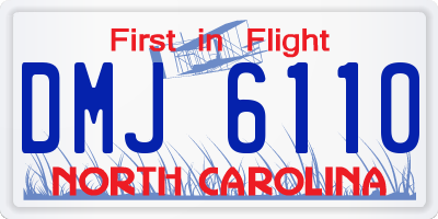 NC license plate DMJ6110