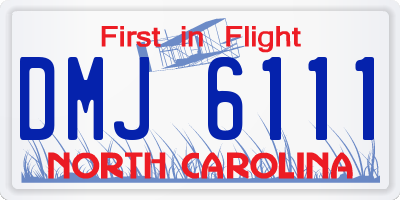 NC license plate DMJ6111
