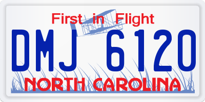 NC license plate DMJ6120