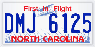 NC license plate DMJ6125