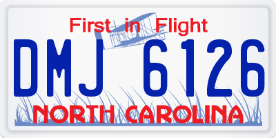 NC license plate DMJ6126