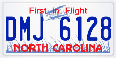 NC license plate DMJ6128