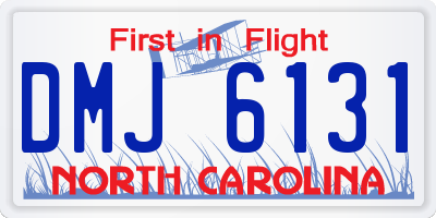 NC license plate DMJ6131