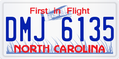 NC license plate DMJ6135