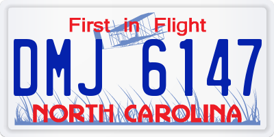 NC license plate DMJ6147