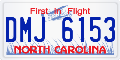 NC license plate DMJ6153