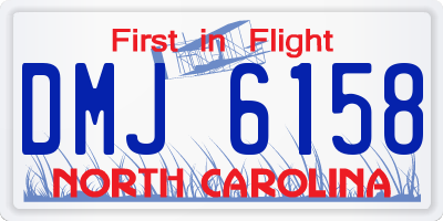 NC license plate DMJ6158