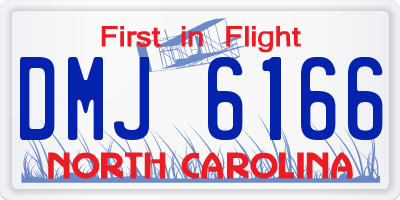 NC license plate DMJ6166