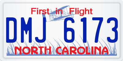 NC license plate DMJ6173