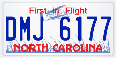 NC license plate DMJ6177