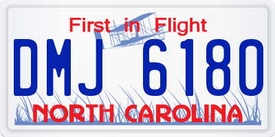 NC license plate DMJ6180