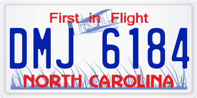 NC license plate DMJ6184