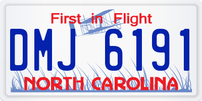NC license plate DMJ6191