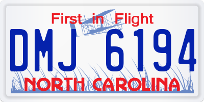 NC license plate DMJ6194