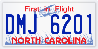NC license plate DMJ6201
