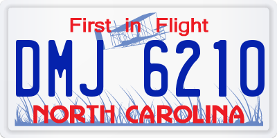 NC license plate DMJ6210
