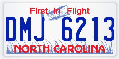 NC license plate DMJ6213