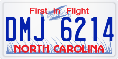 NC license plate DMJ6214