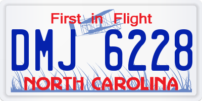 NC license plate DMJ6228
