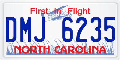 NC license plate DMJ6235