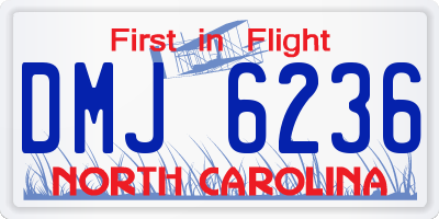 NC license plate DMJ6236