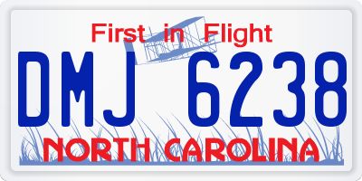 NC license plate DMJ6238