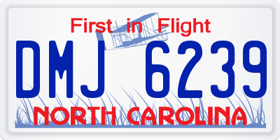 NC license plate DMJ6239