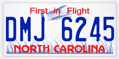 NC license plate DMJ6245