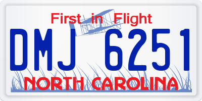 NC license plate DMJ6251