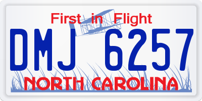 NC license plate DMJ6257