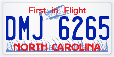 NC license plate DMJ6265