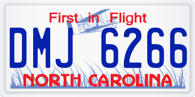 NC license plate DMJ6266