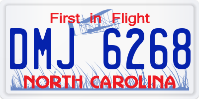 NC license plate DMJ6268