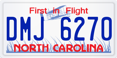 NC license plate DMJ6270