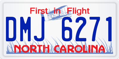 NC license plate DMJ6271