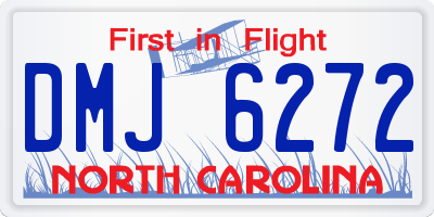 NC license plate DMJ6272