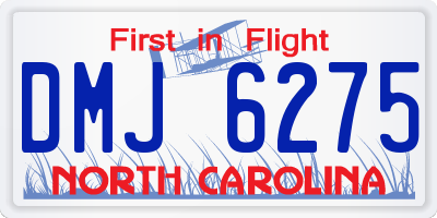 NC license plate DMJ6275
