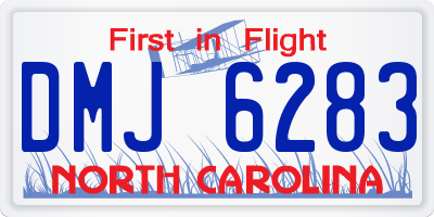 NC license plate DMJ6283
